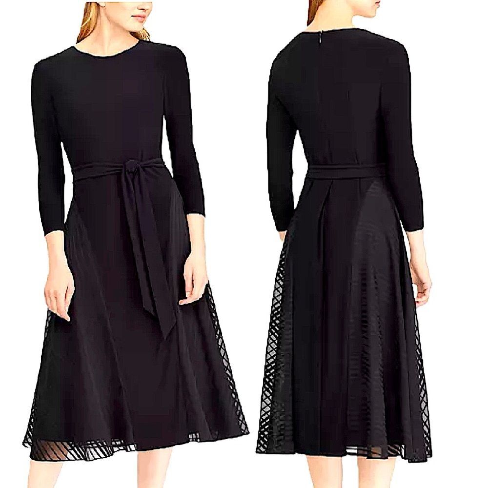 Lauren Ralph Lauren Black Midi Dress